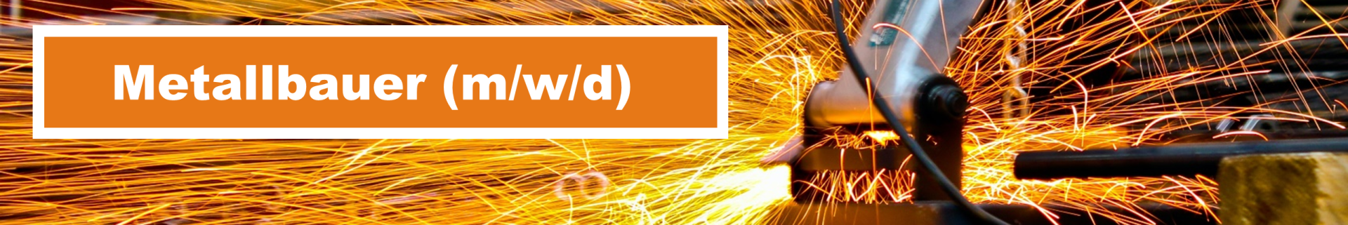 Ein Schild mit der Aufschrift Metallbauer (m/w/d)