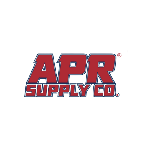 APR Supply Co. logo with red lettering and blue border.