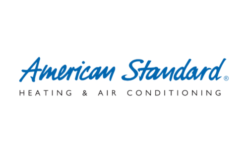 American Standard logo: Blue cursive text over 