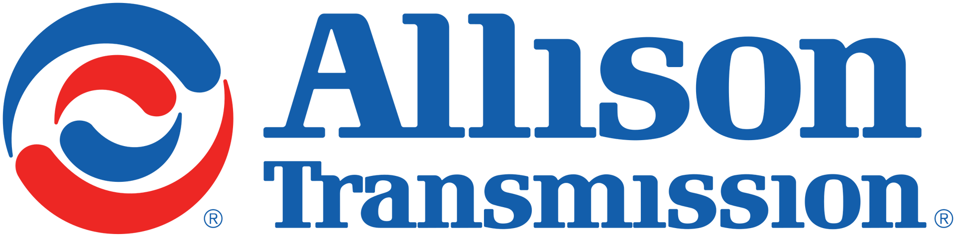 The logo for Allison Transmission is blue and red