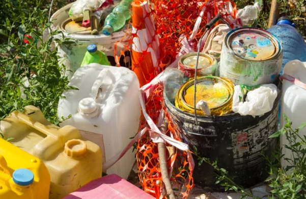 hazardous chemicals and household materials such as paint to be hauled away in a renovation project in pembroke pines florida