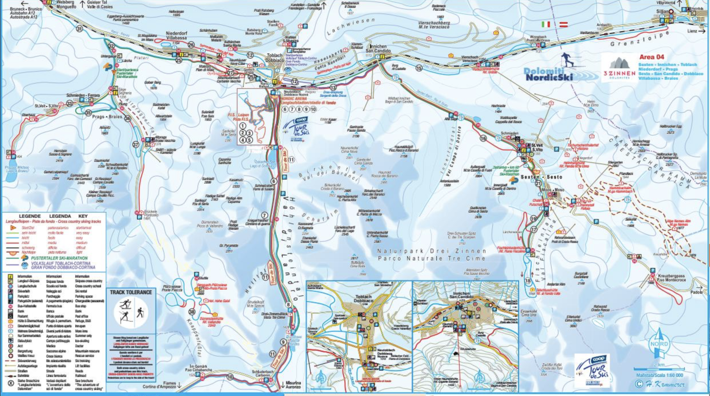 Ylläs cross country ski map Ylläs cross country ski map