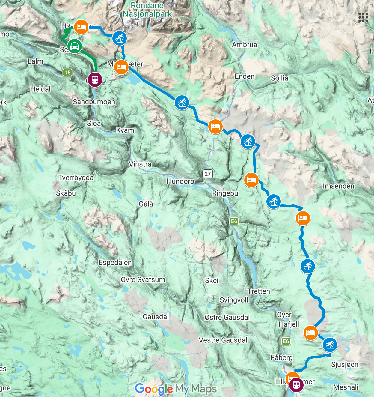 Troll Trail cross country ski map Troll Trail cross country ski map