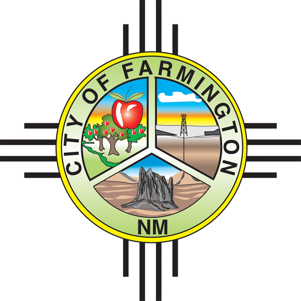City of Farmington logo with New Mexico Zia symbol.