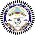 Division of Social Services seal with Native American symbols and text.