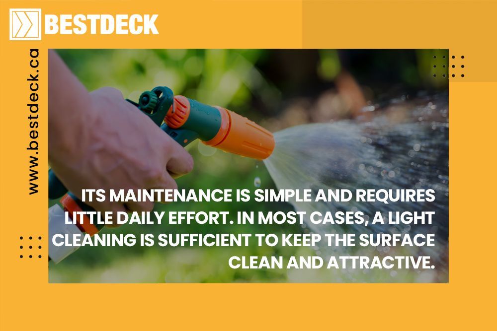 Big plan on a hand holding a water hose.