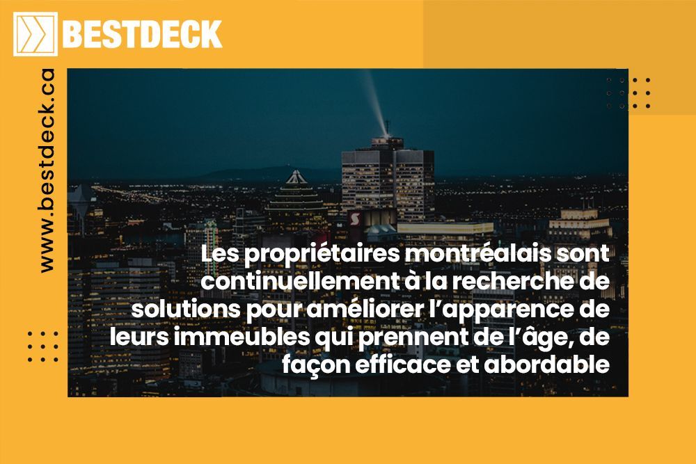 grands immeubles dans le centre-ville de Montéal avec un lumière sur le toit d'un d'un gratte-ciel