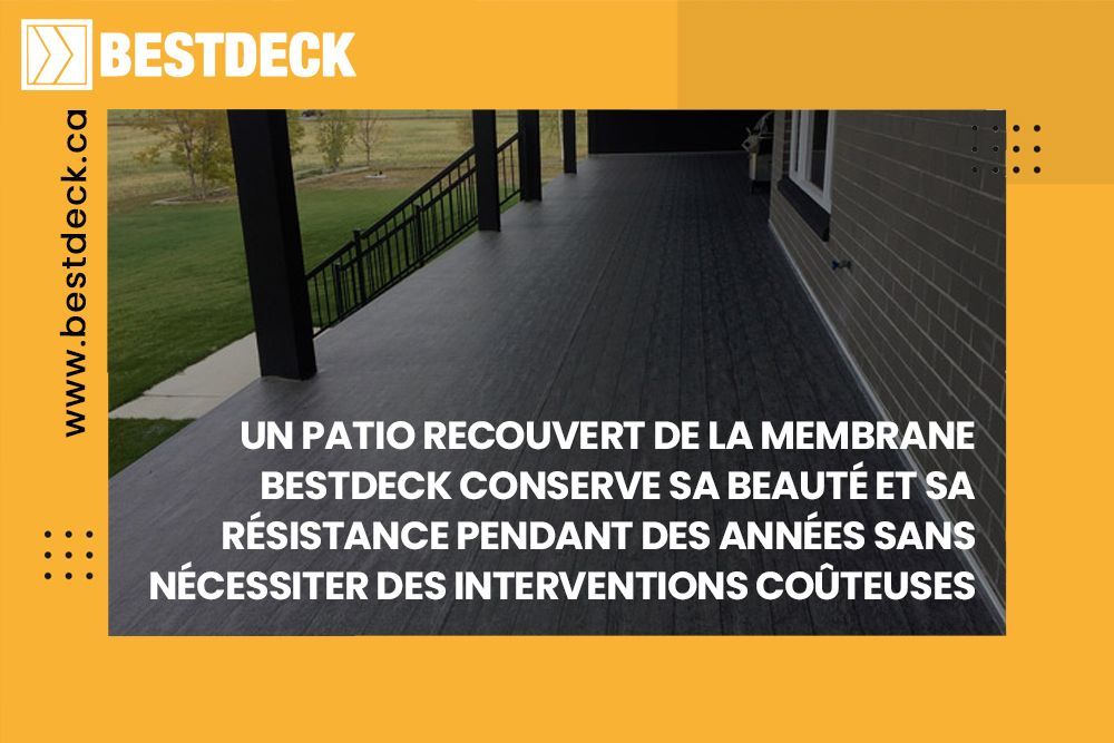Une photo d'un patio  avec une citation. sur l'image.