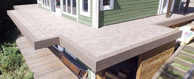 Terrasse en membrane de PVC