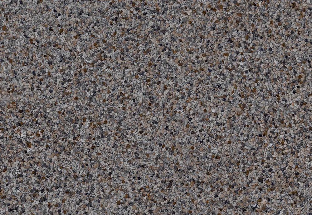 Un gros plan d'une de membrane de PVC couleur river rock