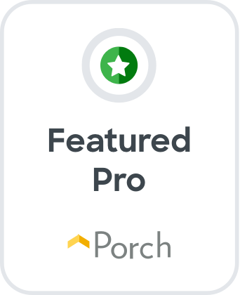 Featured Pro badge with green star and Porch logo