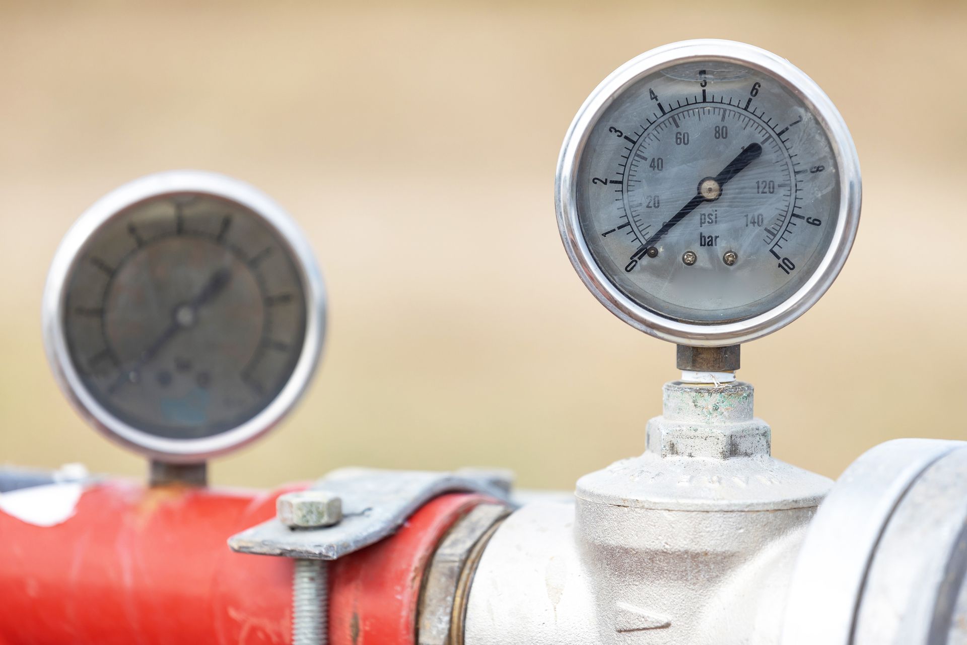Water Pressure Gauge Installed
