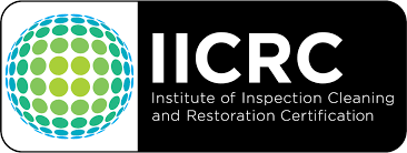 Logo for the Institute of Inspection Cleaning and Restoration Certification (IICRC). Features a stylized globe and text.