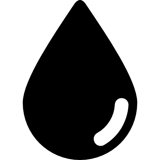A black drop of liquid free icon