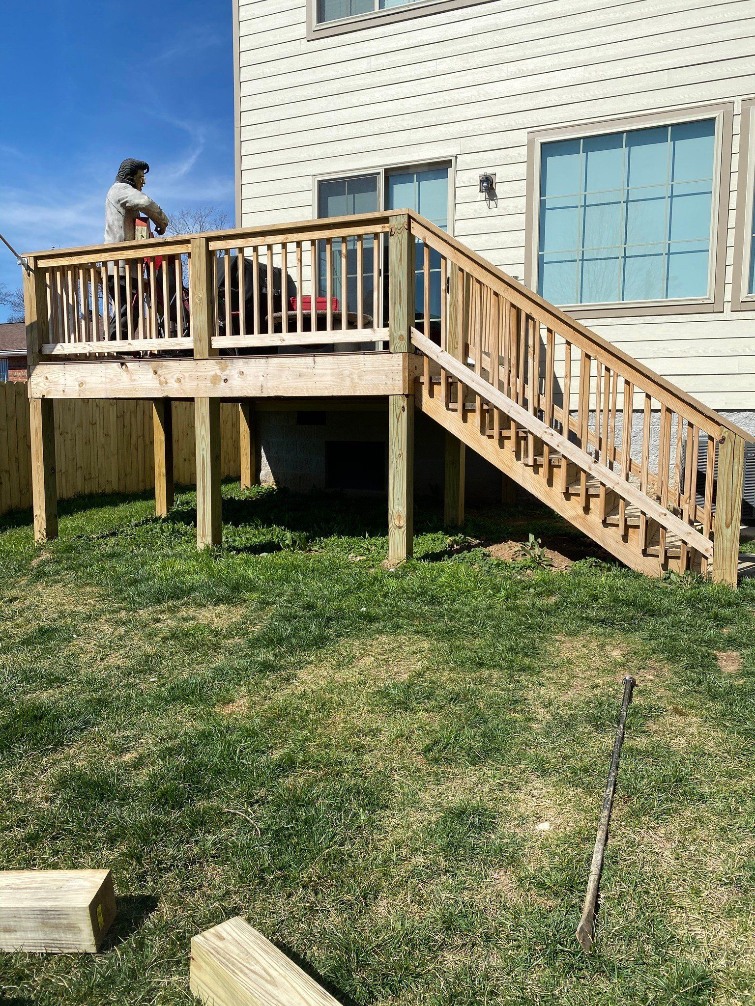 custom wooden deck