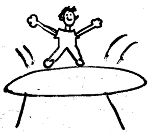 A black and white drawing of a hand on a white background