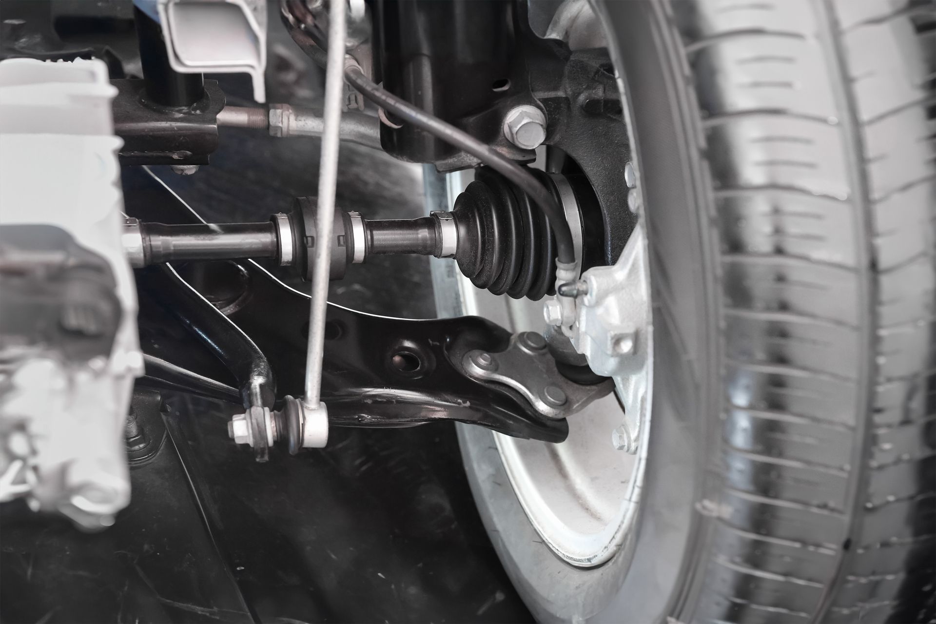 Car suspension system and driveshaft.