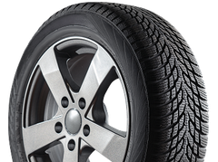 Silver alloy wheel and black car tire with tread pattern on a white background | Trask Automotive