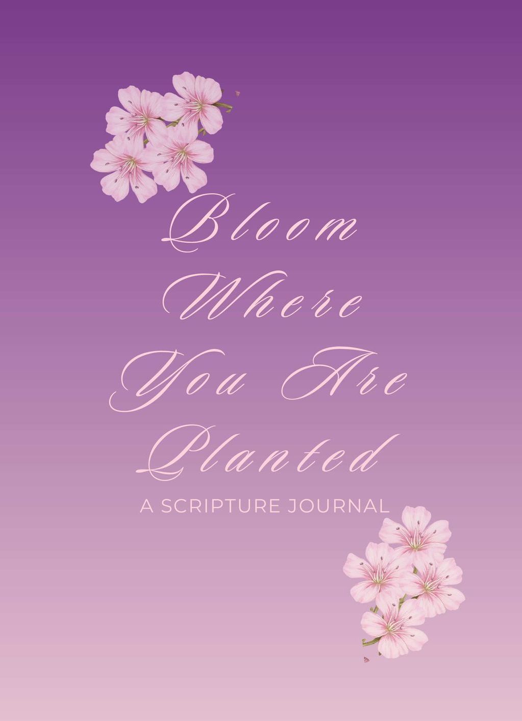 Purple Bloom journal cover with flowers