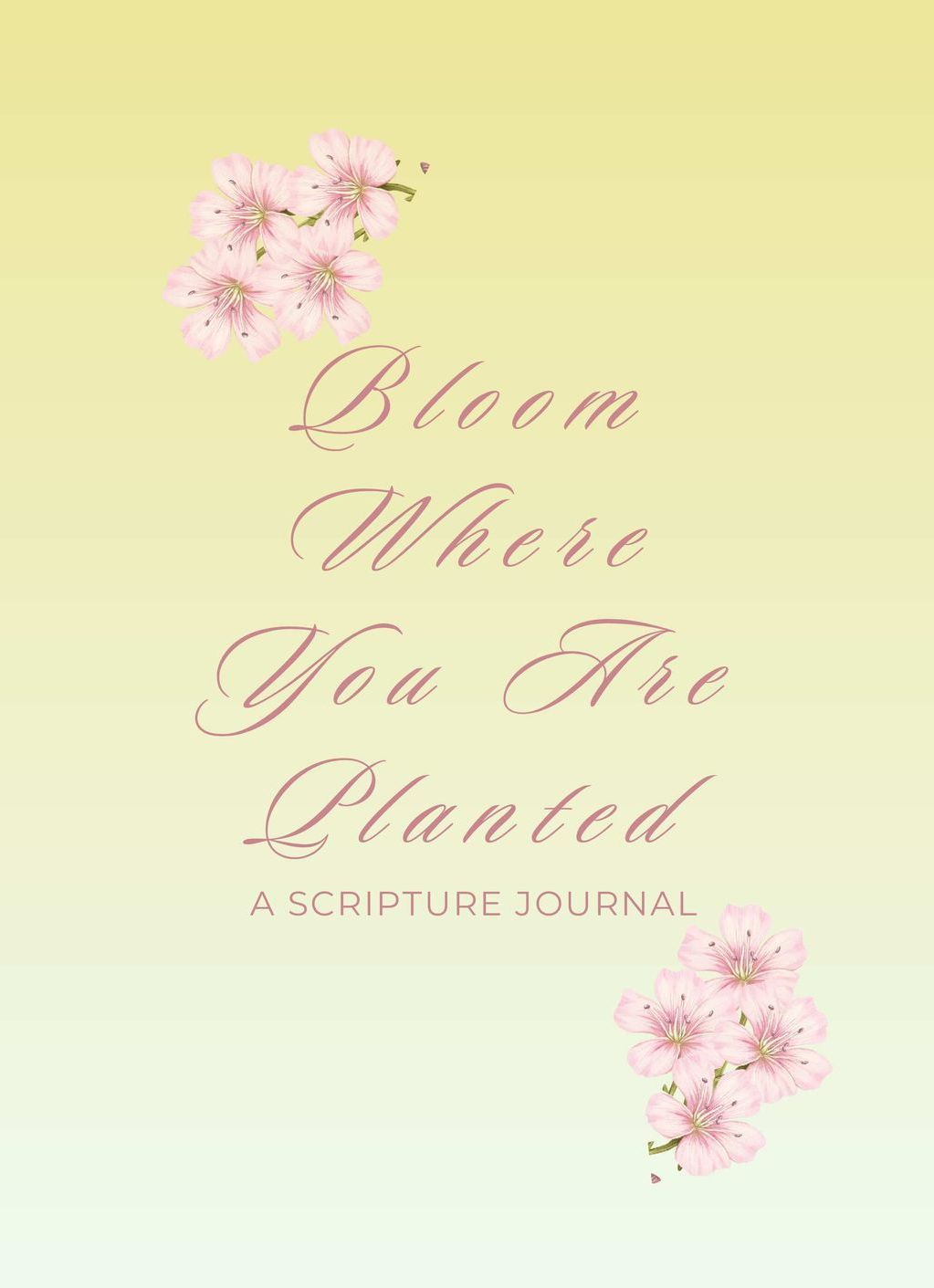 Yellow Bloom journal cover with flowers