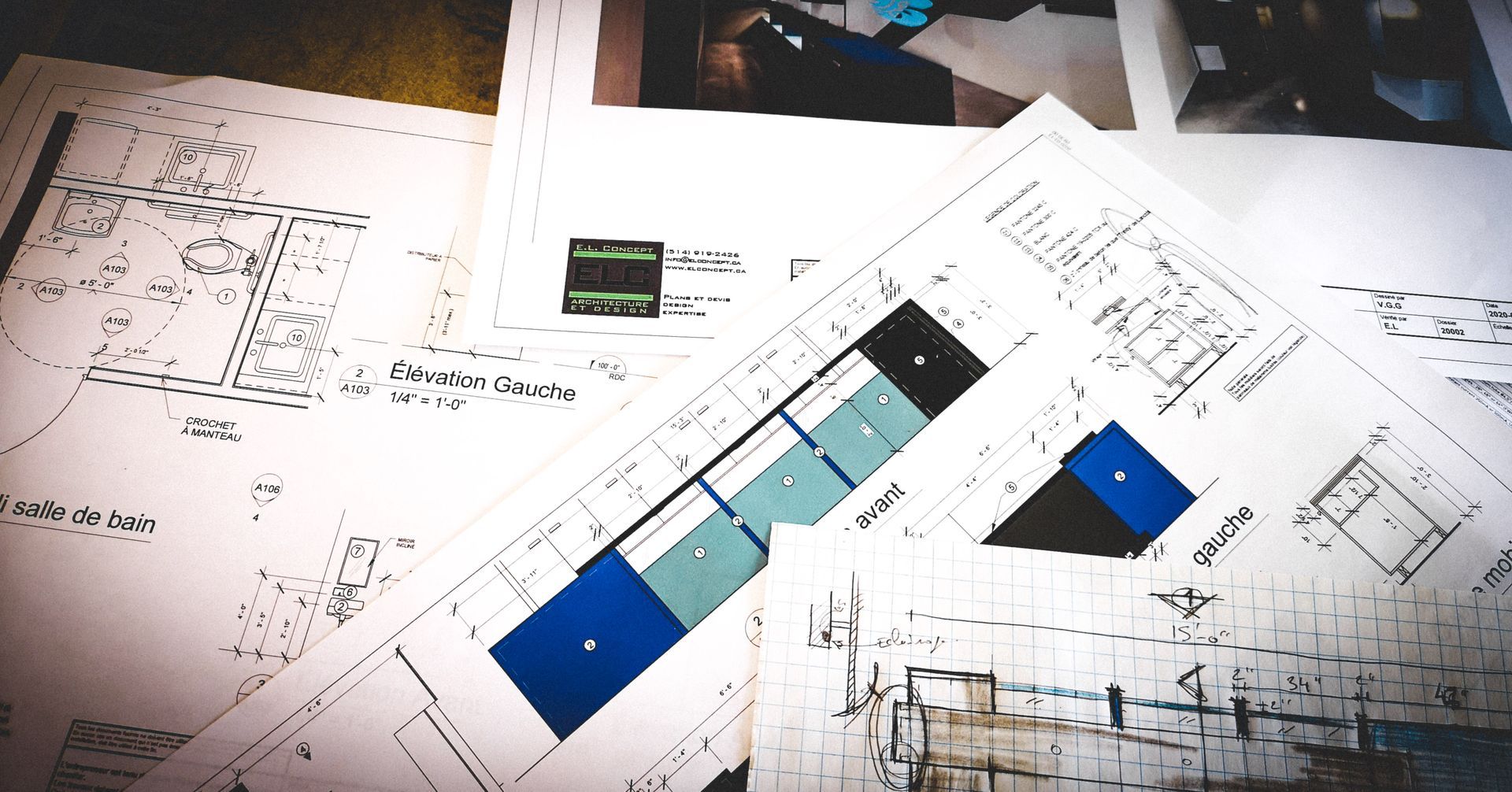 Plans d'architecture et de design pour permis de construire