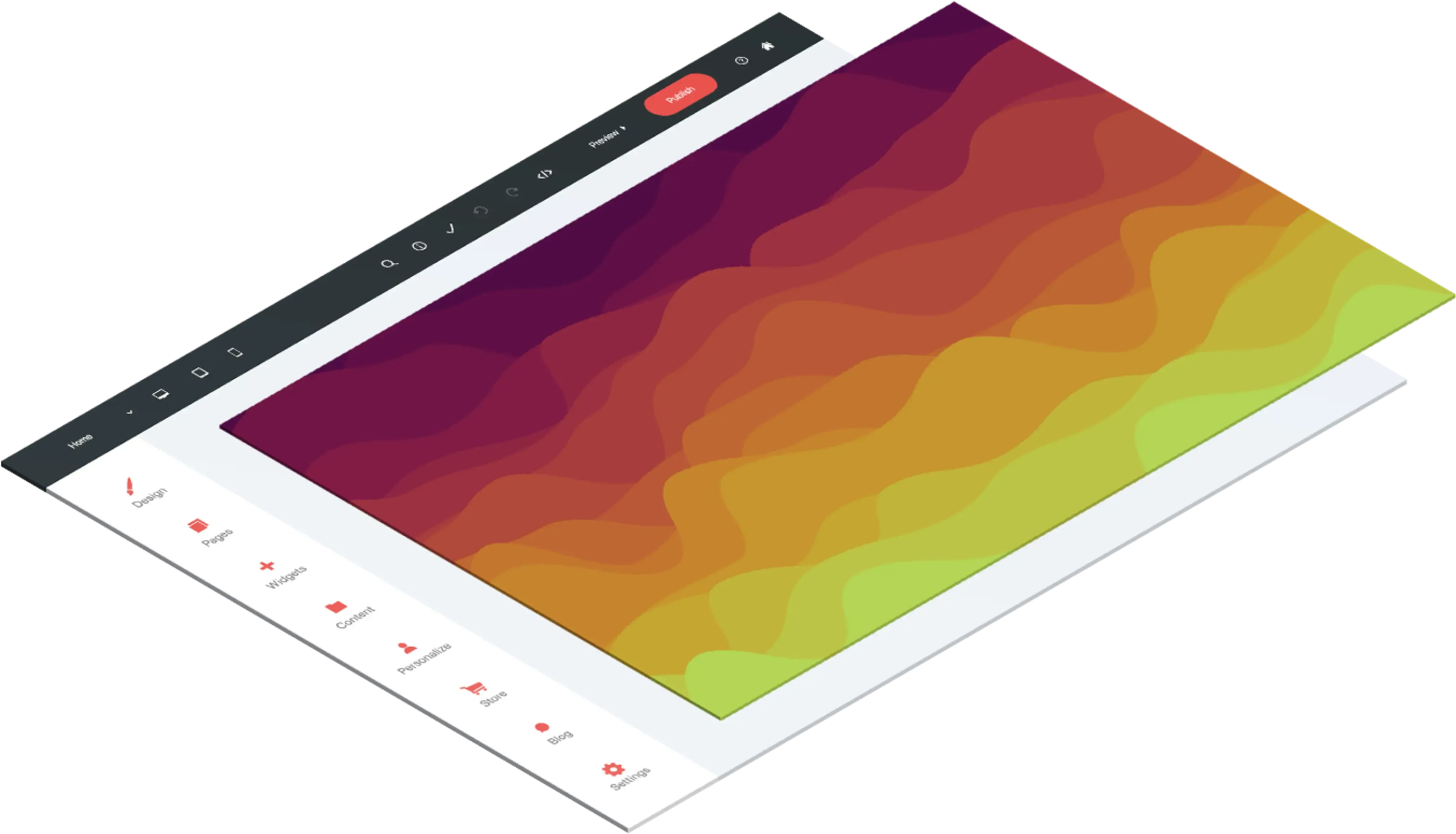 Isometric view of a webpage with a calendar, booking details, in a modern style.