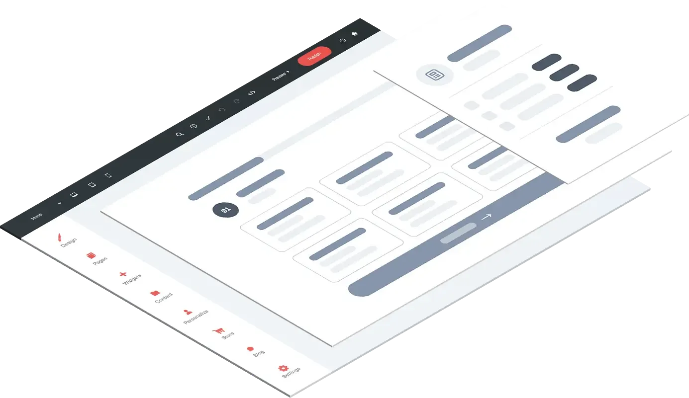 Isometric view of a webpage with a calendar, booking details, in a modern style.