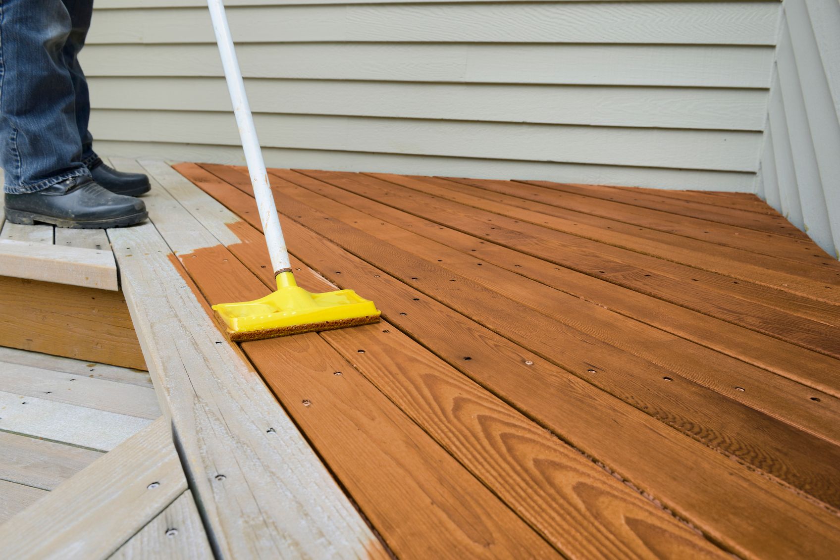 cleaned deck