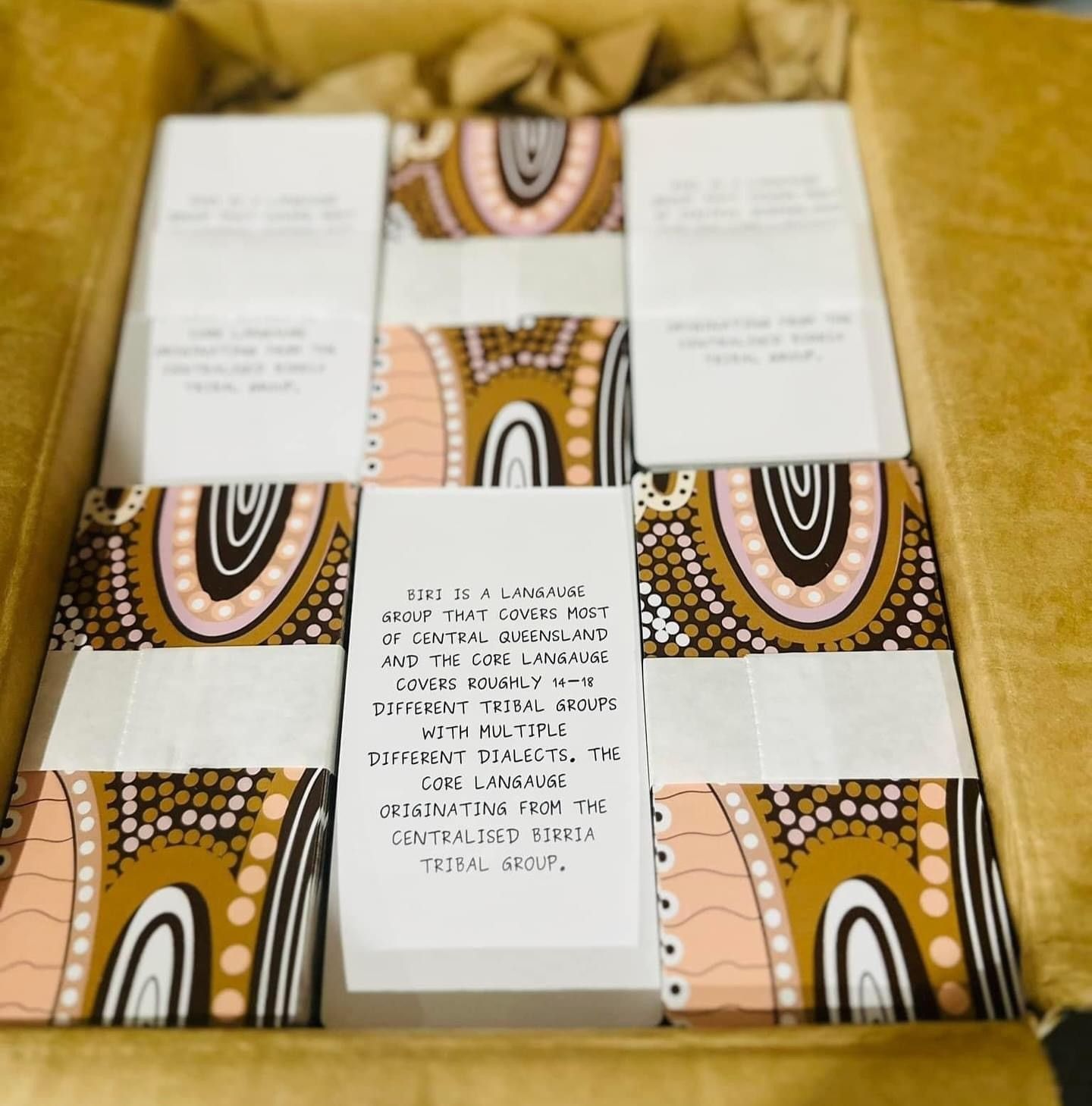 A box of soaps with a label that says ' australian ' on it