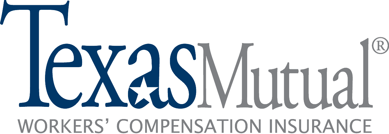 Texas Mutual workers’ compensation insurance logo in blue and gray