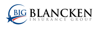 Big BlancKen Insurance Group logo in blue and black with red swoosh