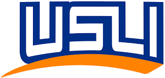 USLI logo in blue with an orange swoosh underline