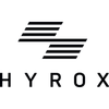 HYROX logo with black stylized stripes above the wordmark on a white background