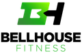 BELLHOUSE FITNESS logo with green and black &ldquo;BH&rdquo; icon and bold black text.