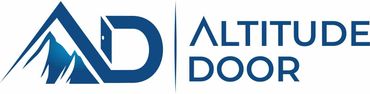 Logo with stylized AD initials with mountain graphic, next to 