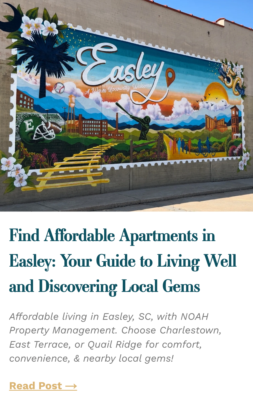 Local Guide to Apartments and Things to Do in Easley, SC