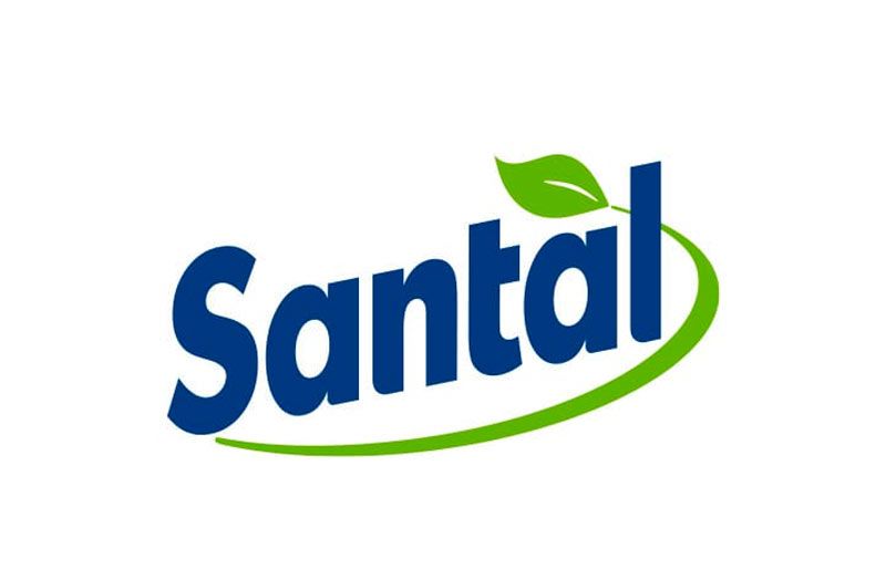 Logo Santal: parola blu 