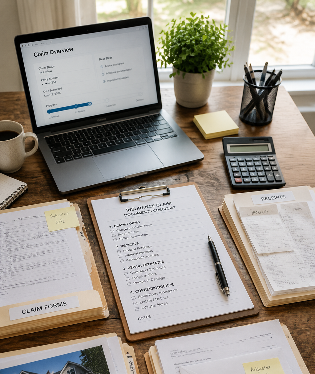 organizing documents for insurance claim help appeal