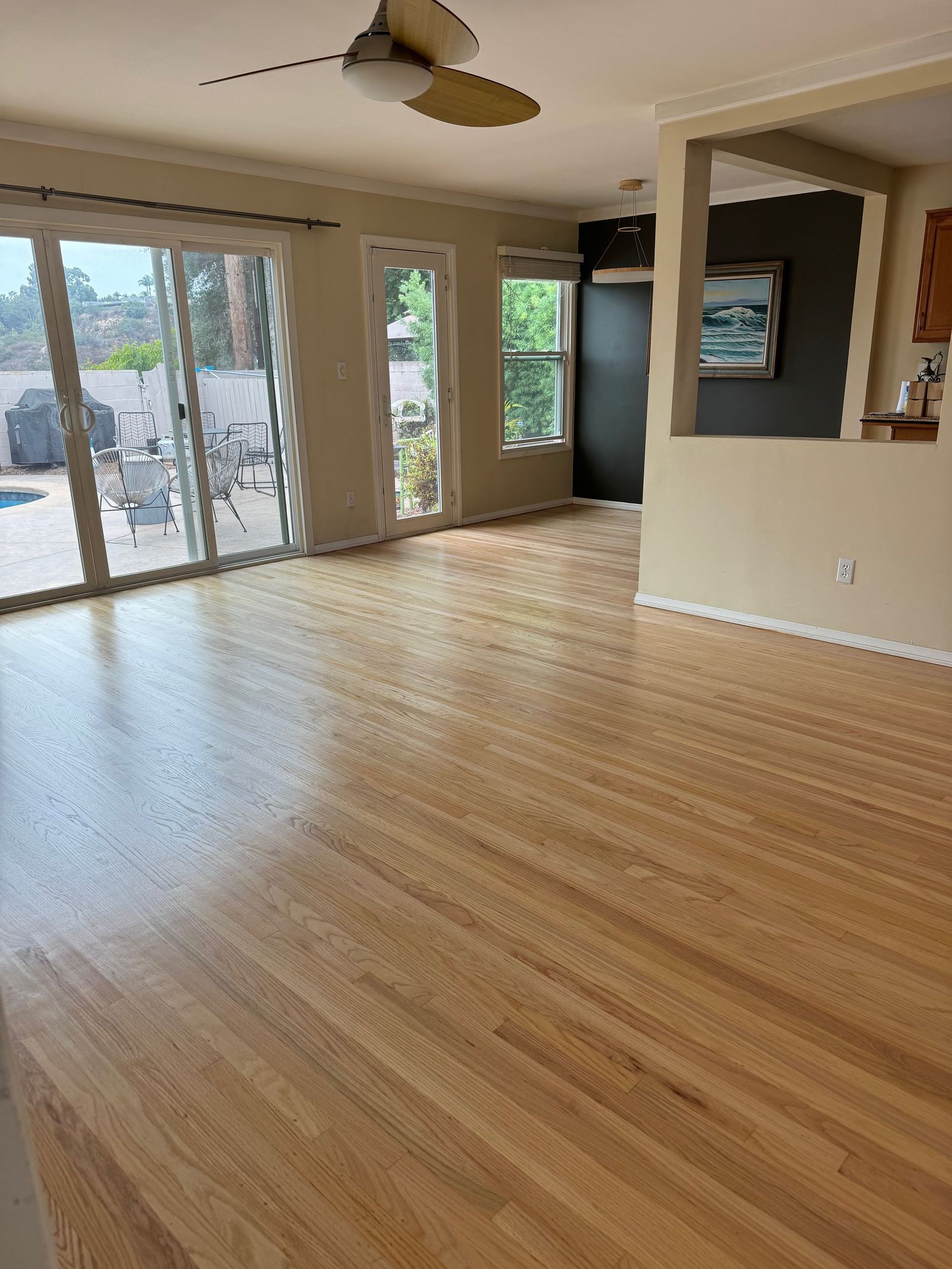 wooden floor in a living room in san diego ca