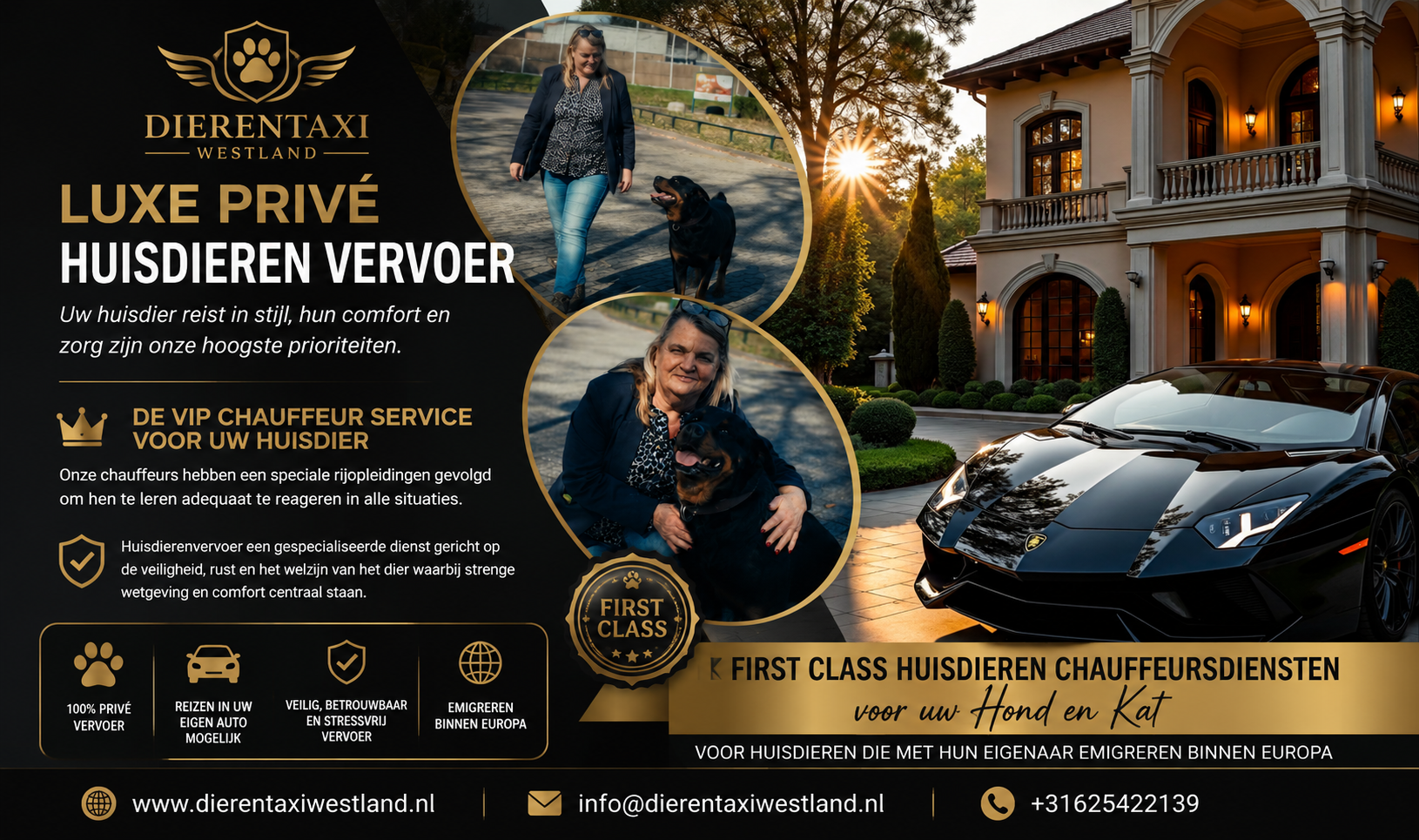 exclusieve chauffeursdiensten voor huisdieren