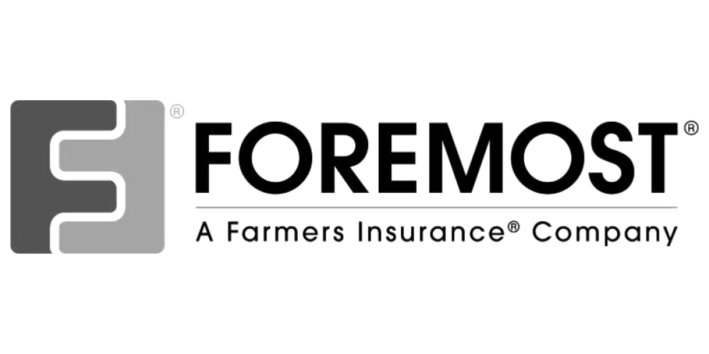 The foremost logo is a farmers insurance company.
