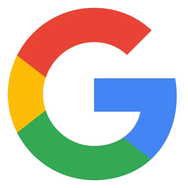 Google logo with red, yellow, green, and blue colors on a white background