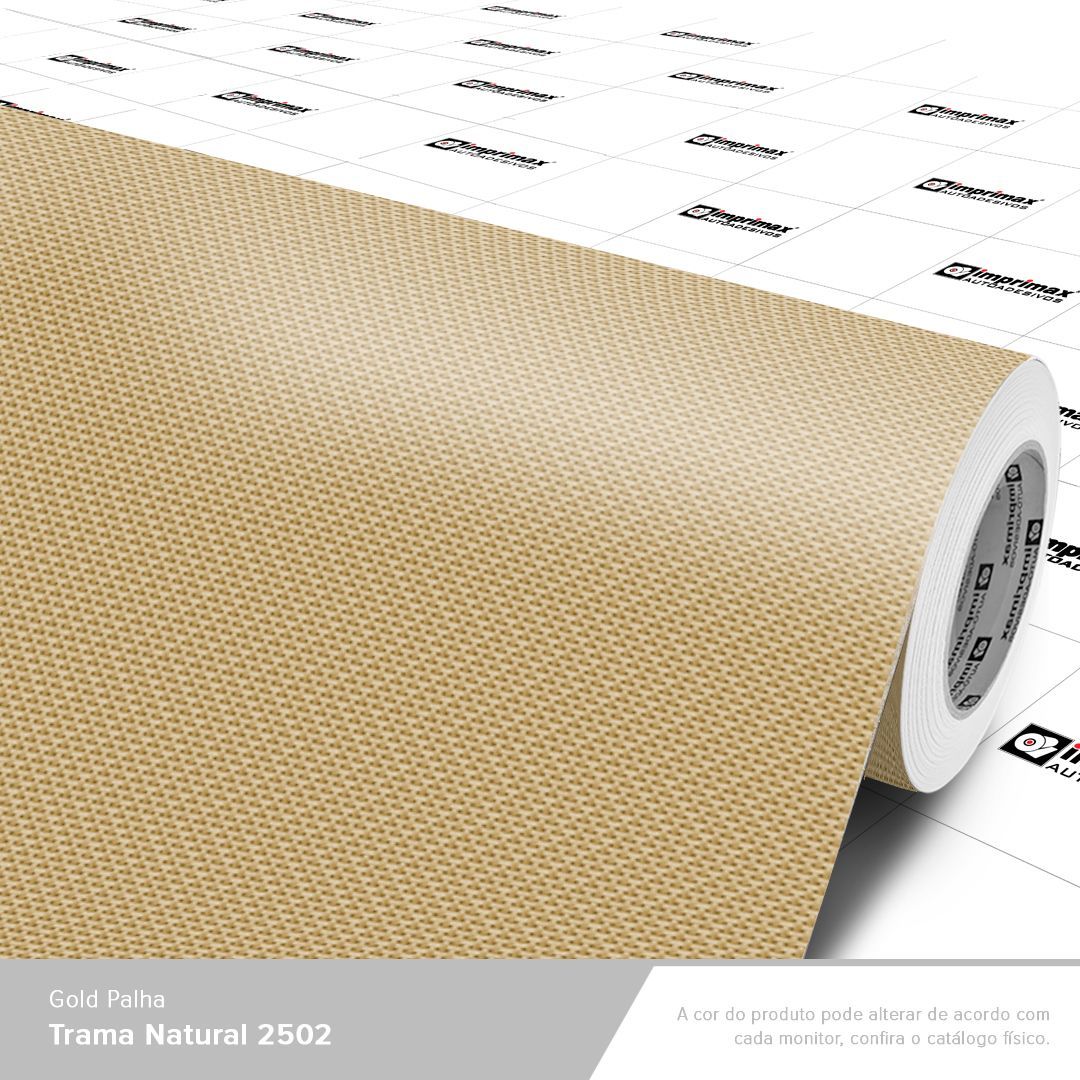 Um rolo de papel contact bege texturizado com padrão de tecido trançado, exibido sobre um fundo branco quadriculado.