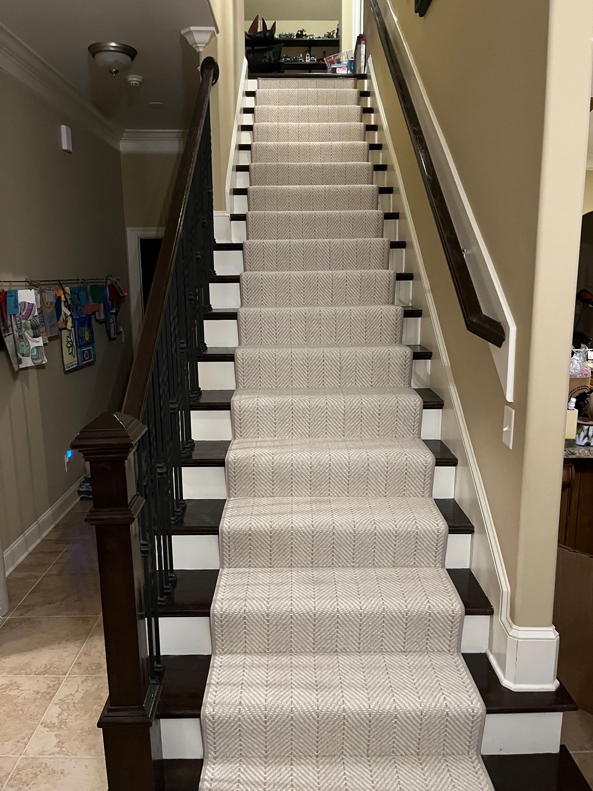 custom stair runner installation middle tn