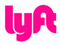 Pink Lyft logo with connected letters.