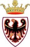 Uno scudo con un uccello e una corona sopra.