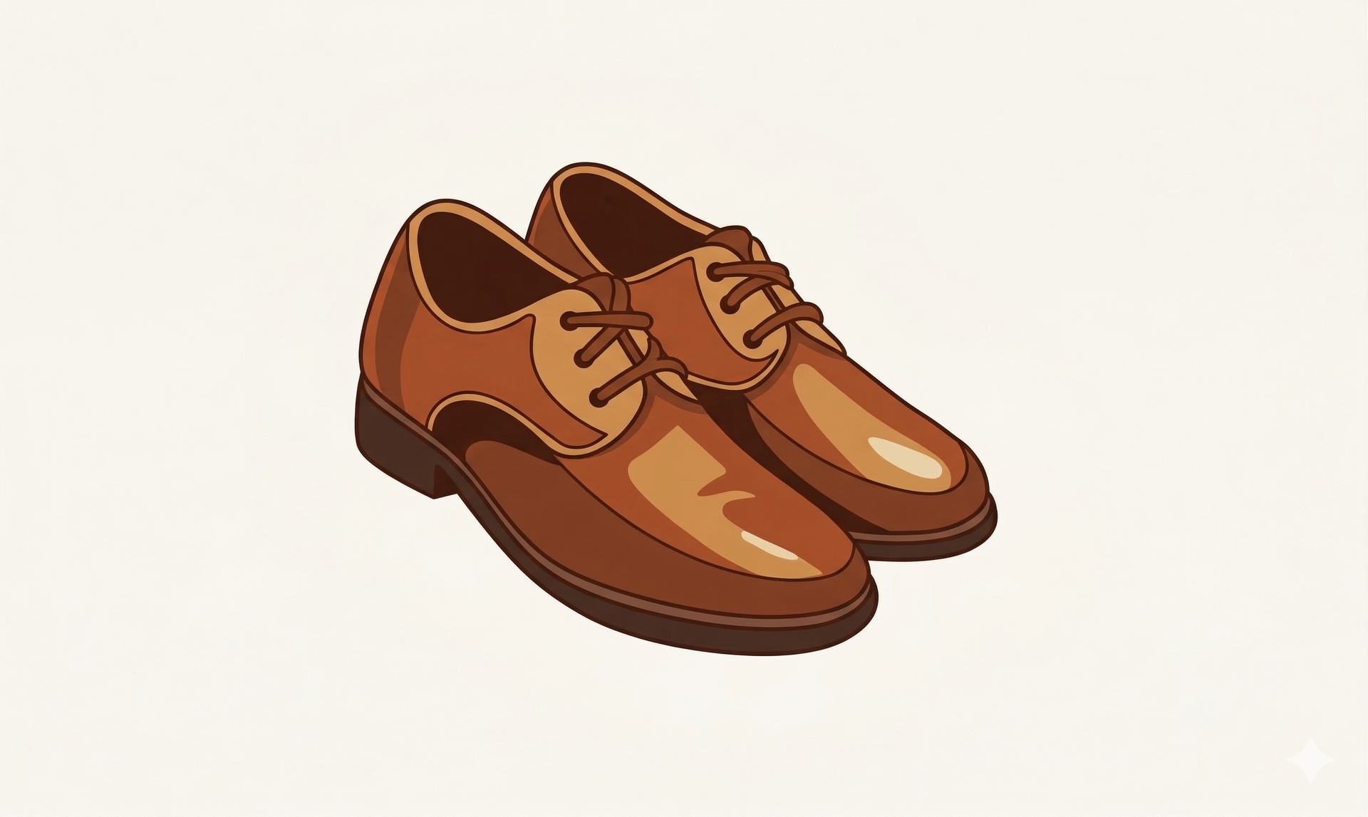 A pair of brown leather dress shoes with laces, shown from a slightly elevated angle against a plain background.