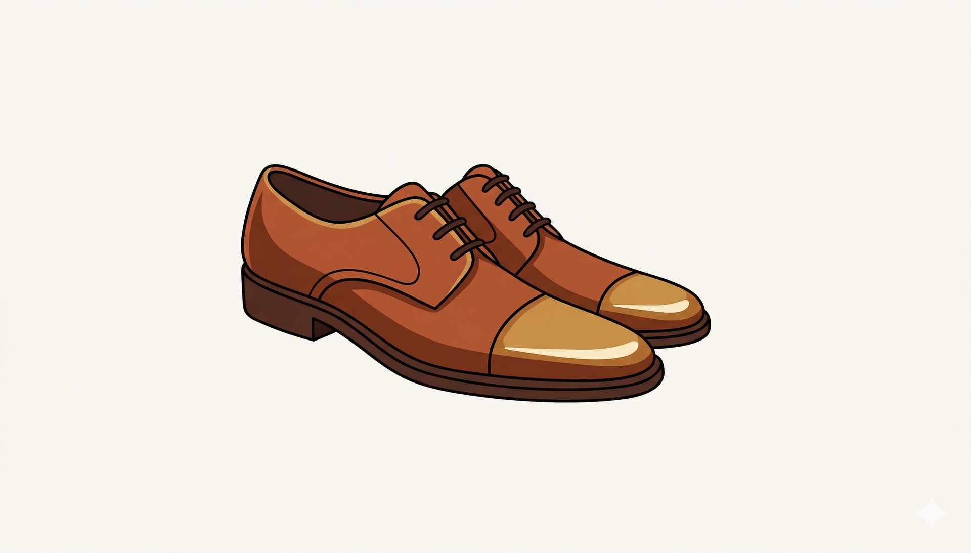 A pair of brown leather oxford dress shoes with a cap-toe design against a plain background.
