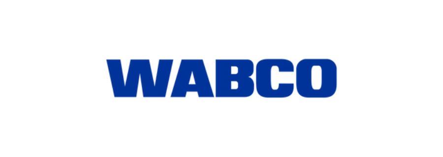 Logo WABCO in blu scuro su sfondo bianco.