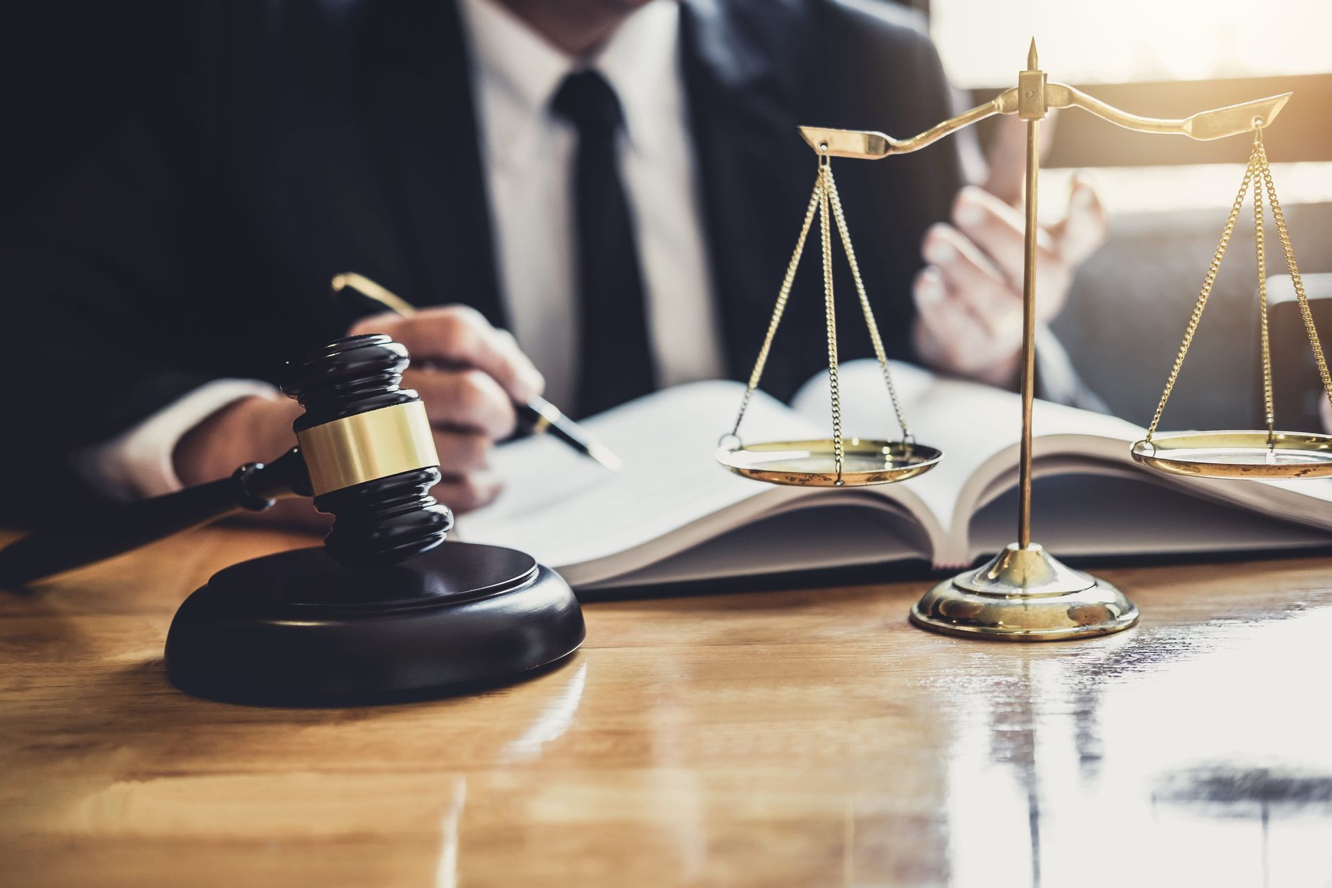 Judge Working With Contract Papers